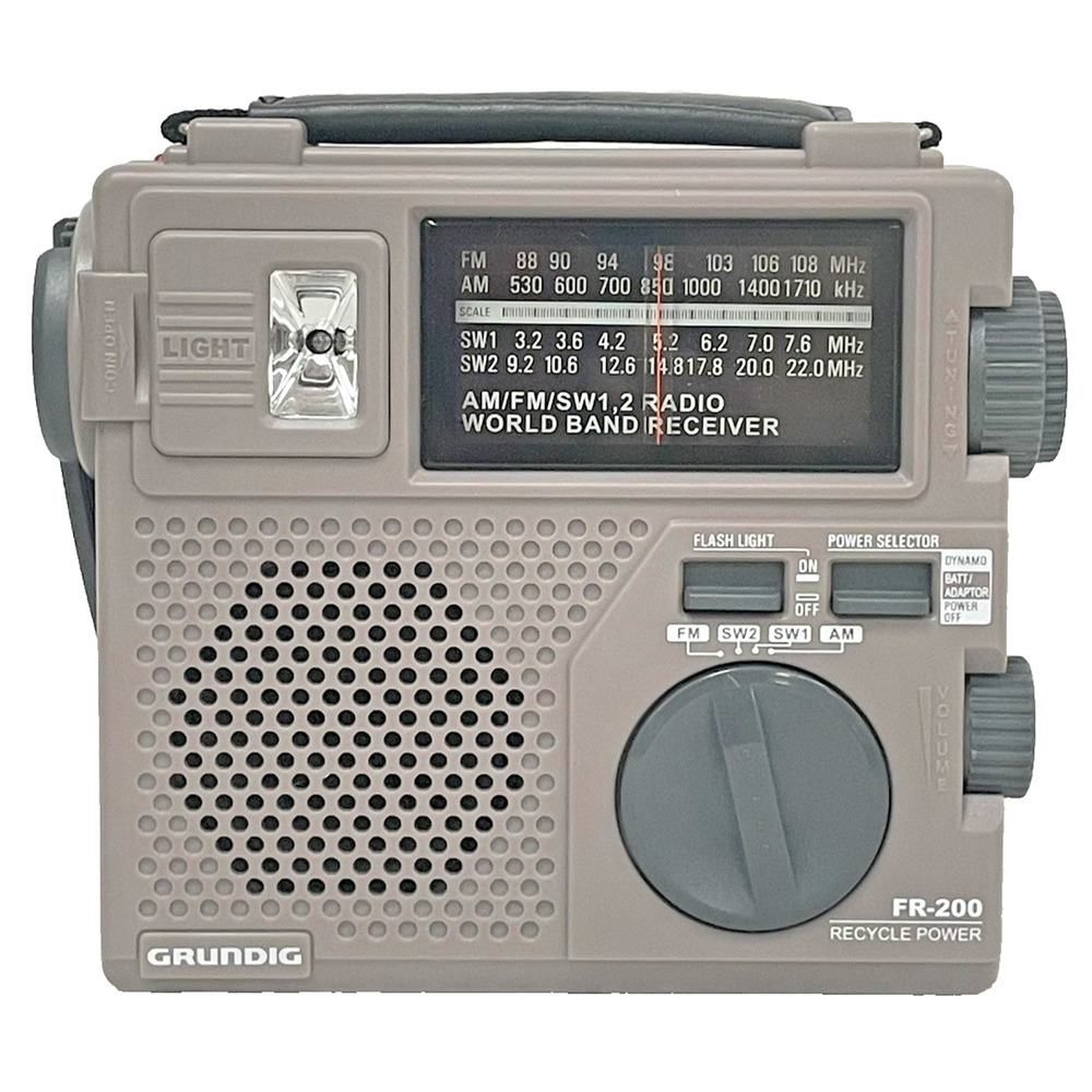 Grundig FR-200 AM/FM Shortwave World Band Emergency Radio Hand Crank Works - Picture 3 of 11
